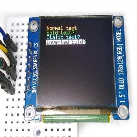 SSD1351 1.5인치 SPI 컬러 OLED 모듈