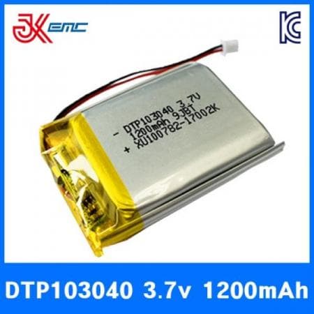리튬폴리머 배터리 DTP103040 3.7V 1200mAh KC인증